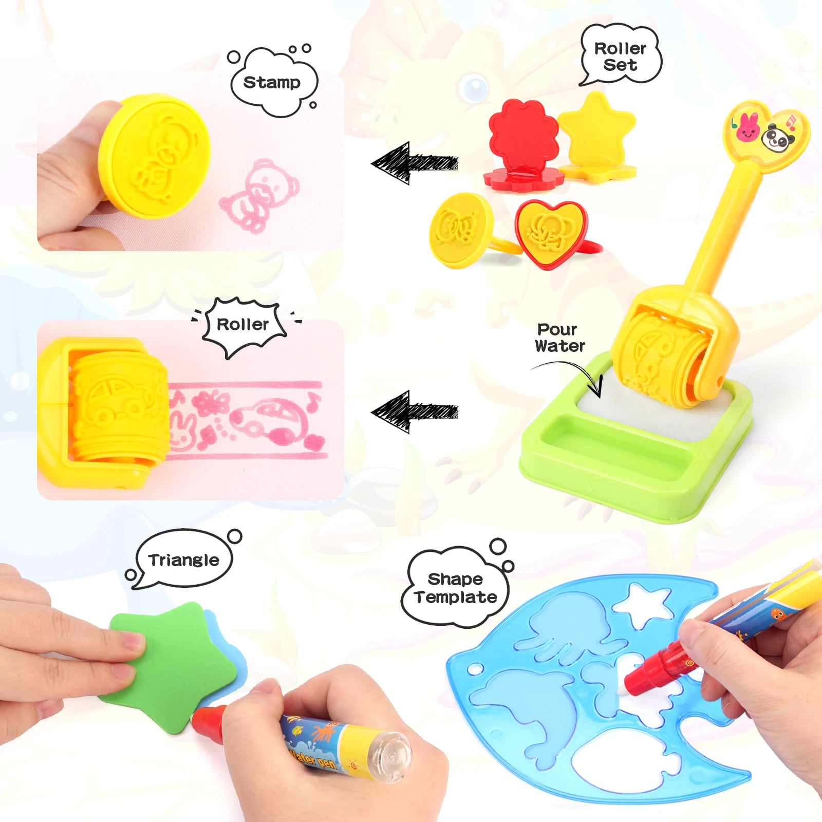 Coolplay Magic Water Drawing Mat &ndash; Reusable Educational Painting Board