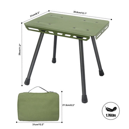 WESTTUNE Camping Portable Tactical Stool &ndash; Lightweight and Multifunctional Green