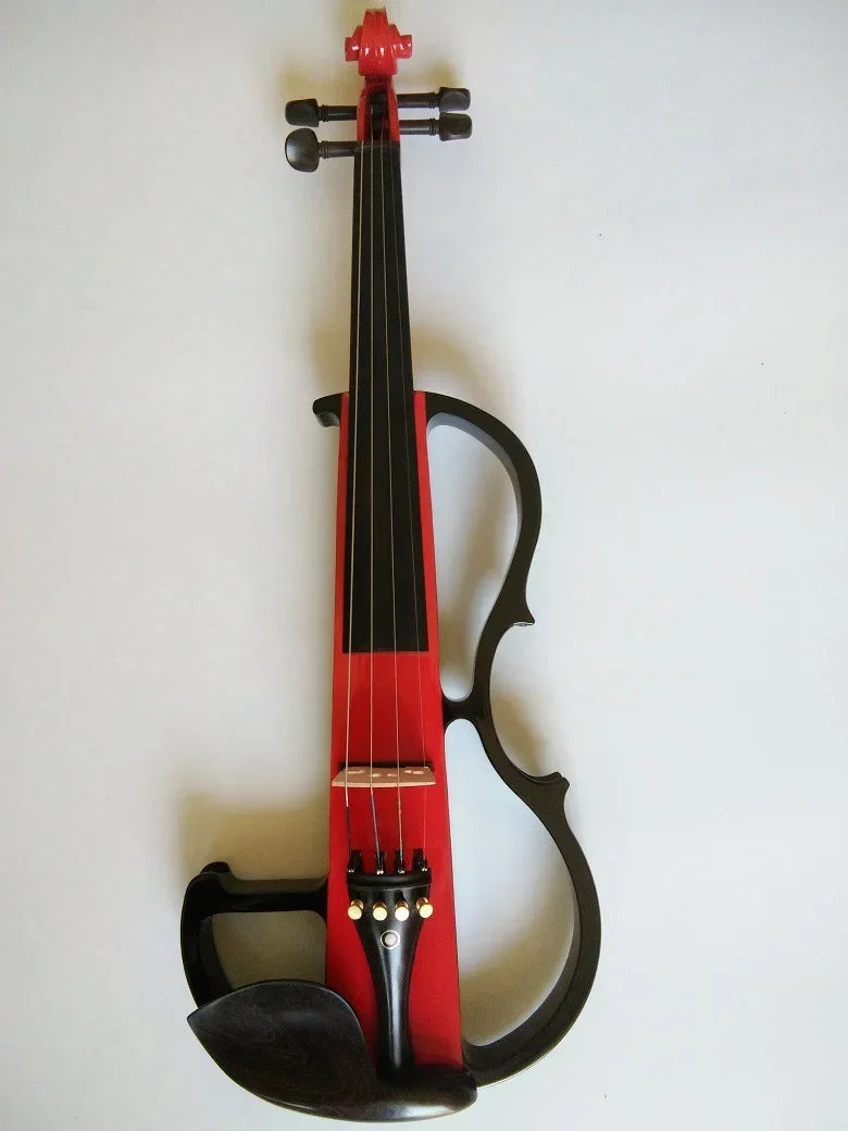 Solid Wood Electric Violin Ebony &ndash; Handmade Craftsmanship Red