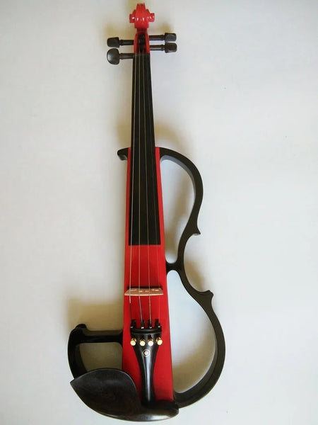Solid Wood Electric Violin Ebony &ndash; Handmade Craftsmanship Red