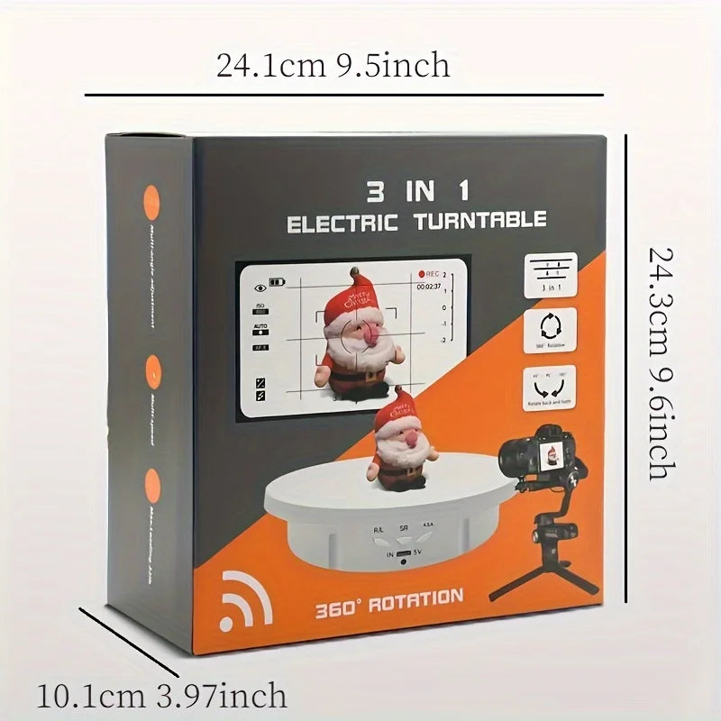 360-Degree Photography Turntable with Remote Control &amp; Motorized Display Stand