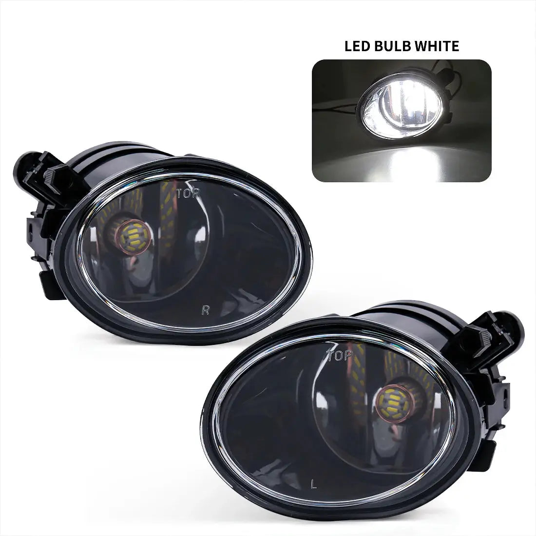 For BMW E39 M5 2001 2002 2003 E46 3 Series M3 2002 2003 2004 2005 2006 Fog Lights Headlight Front Driving Lamp Halogen LED Bulbs by InterCyprus Trading Ltd