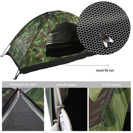 Camouflage UV Protection Waterproof One-Person Tent for Outdoor Adventures