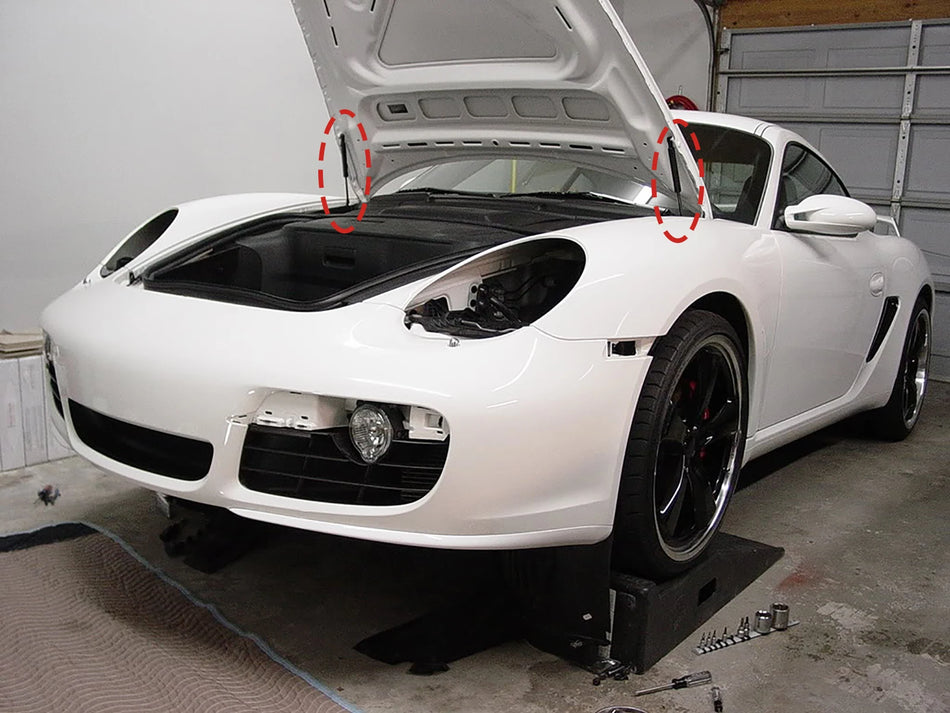 Plinski amortizerji za sprednji pokrov 380N za Porsche 911 (997), Cayman, Boxster (987) 2004-2013