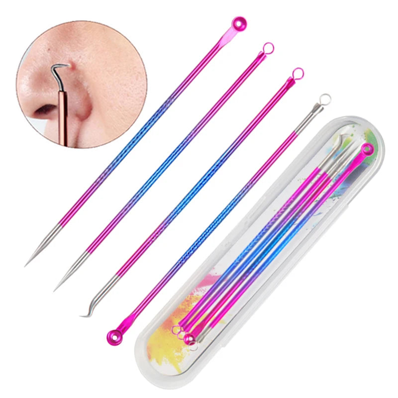 4PCS Acne &amp; Blackhead Remover Needle Hook | Skin Care Tool