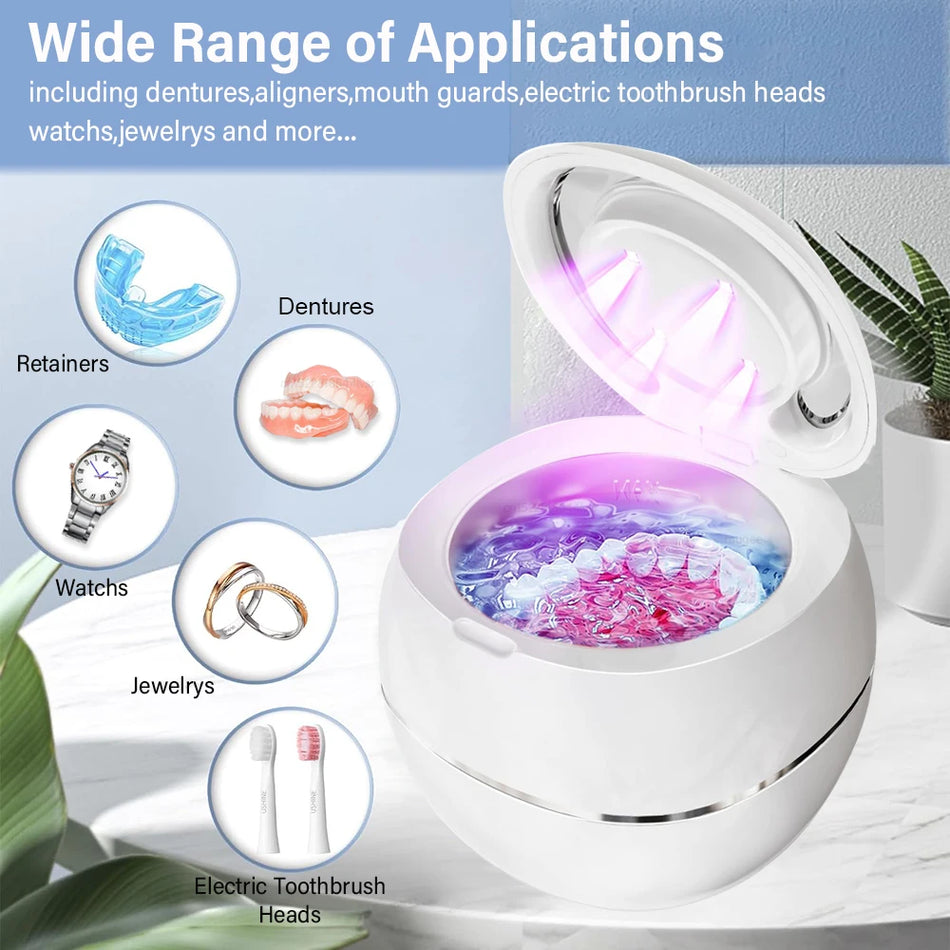 Ultrasonic Cleaner For Dentures &ndash; UV Light Cleaning Bath