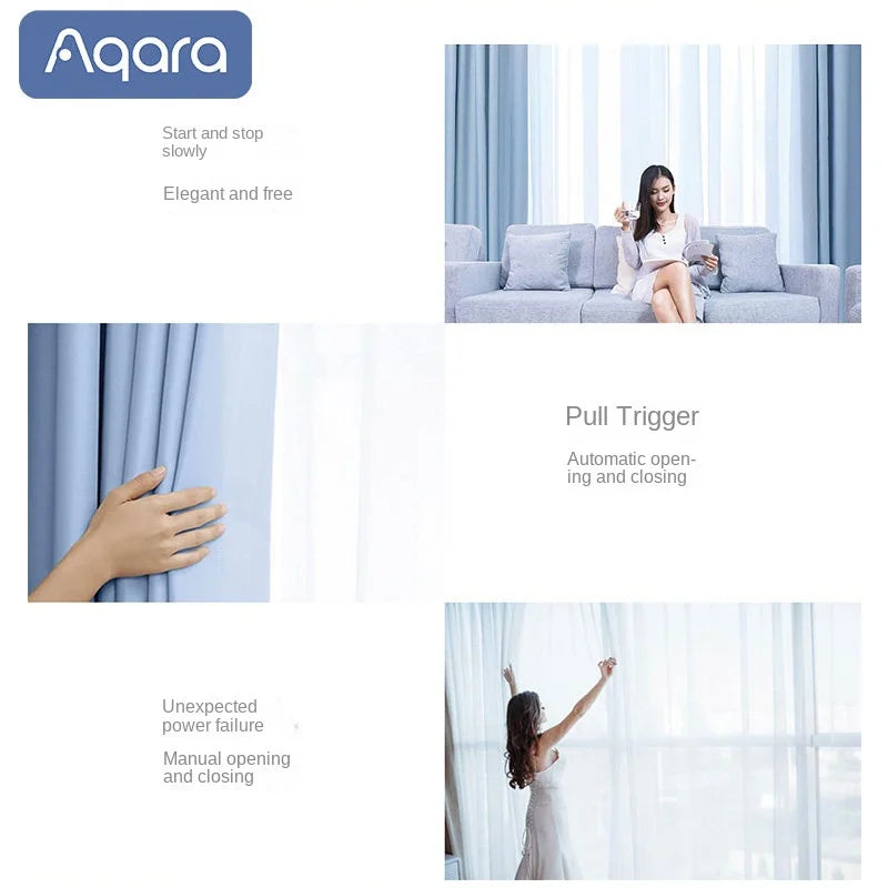 Aqara automātiskais viedais aizkaru motors ar tālvadību un HomeKit