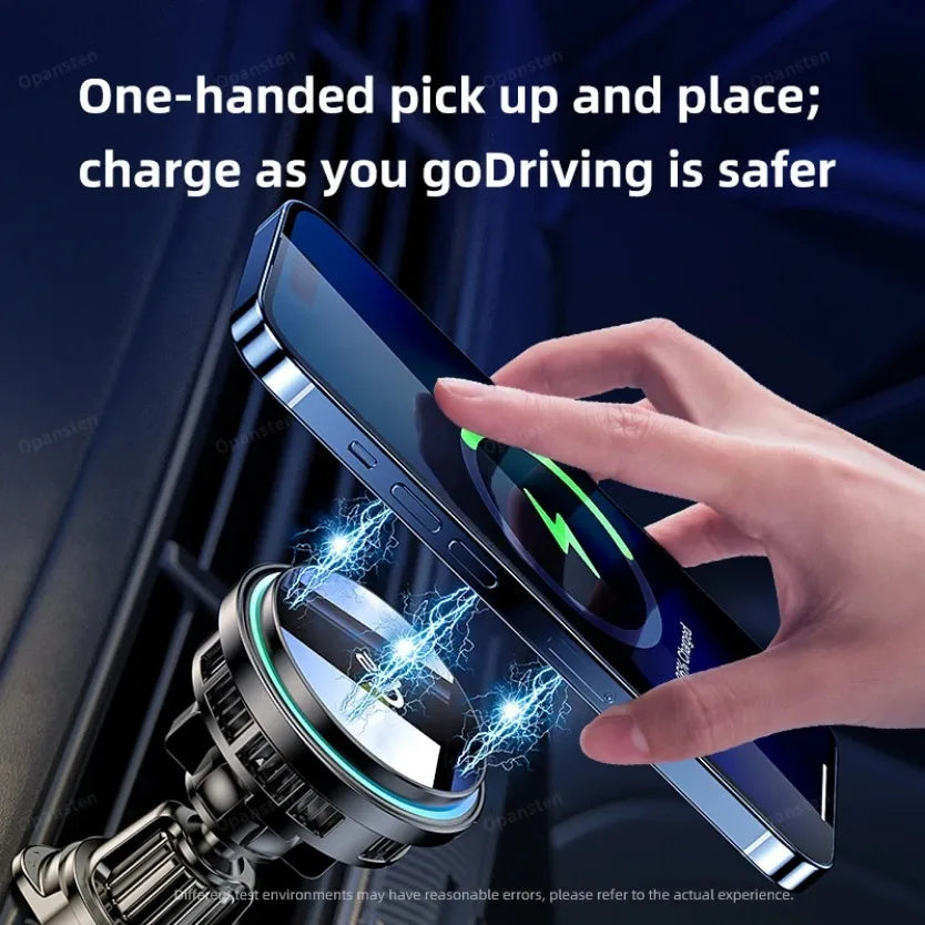Iphone Magsafe Radiator Car Wireless Charger Magnetic QI2 Ice Cooling RGB Fast Charging ...