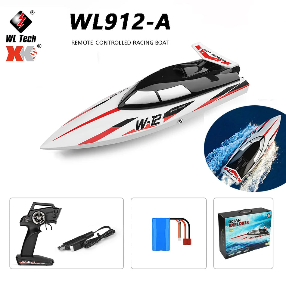 Bateau à moteur télécommandé étanche amélioré 35 km/h pour WLtoys WL912A