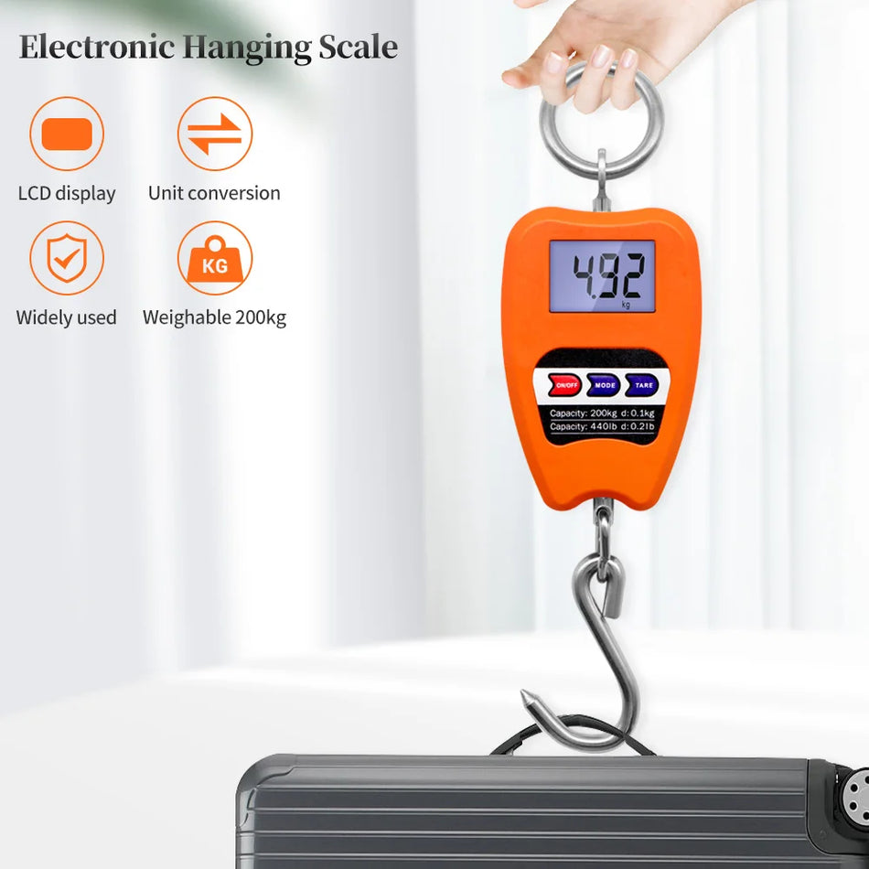 200kg Digital Crane Hook Scale &ndash; Large LCD Display