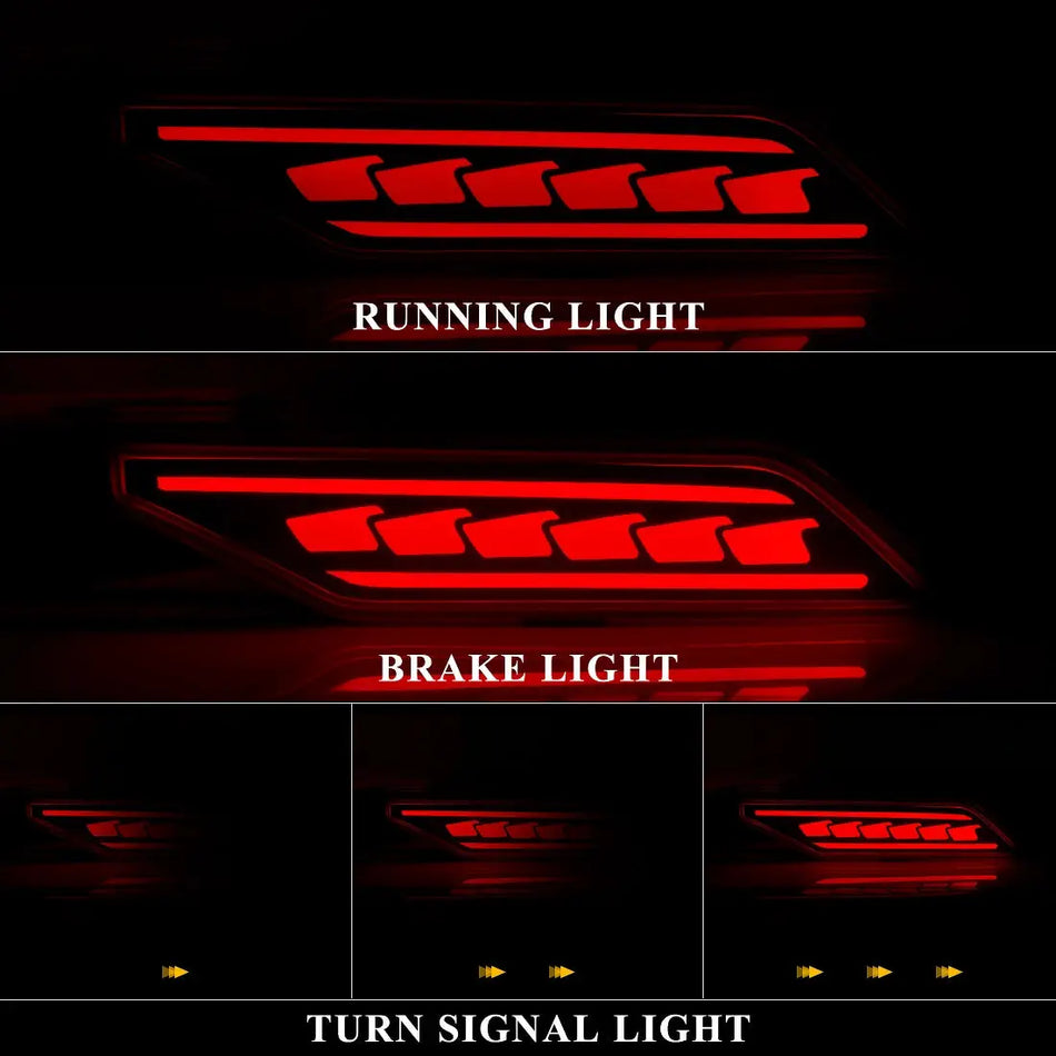 LED Bumper Reflector Lights For Mitsubishi Pajero Shogun Montero 2019 2020 2021 Dynamic Turn Signal Brake Daytime Running Lamps by InterCyprus Trading Ltd