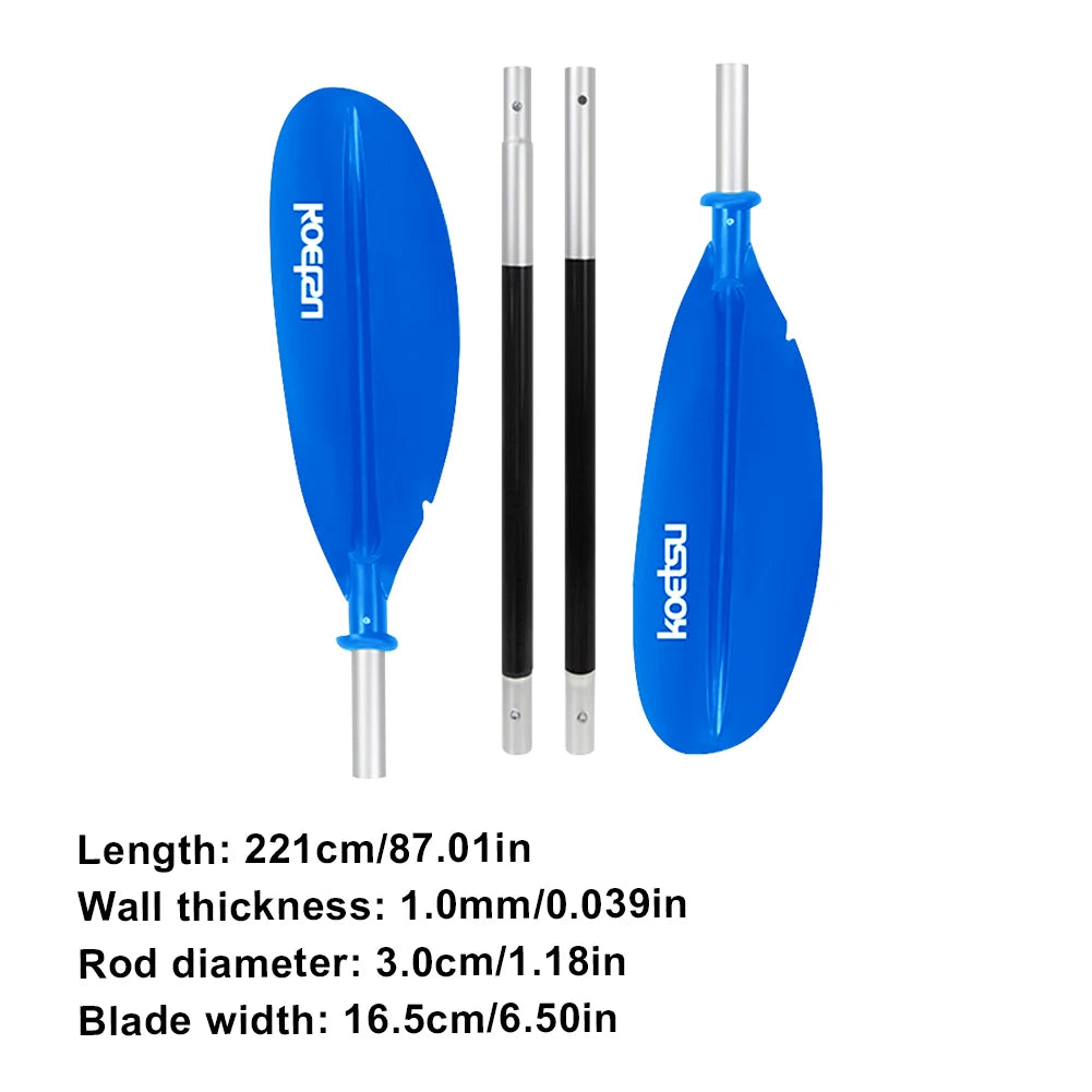 Adjustable Aluminium Kayak Paddle, 4-Piece, Efficient Blade Design