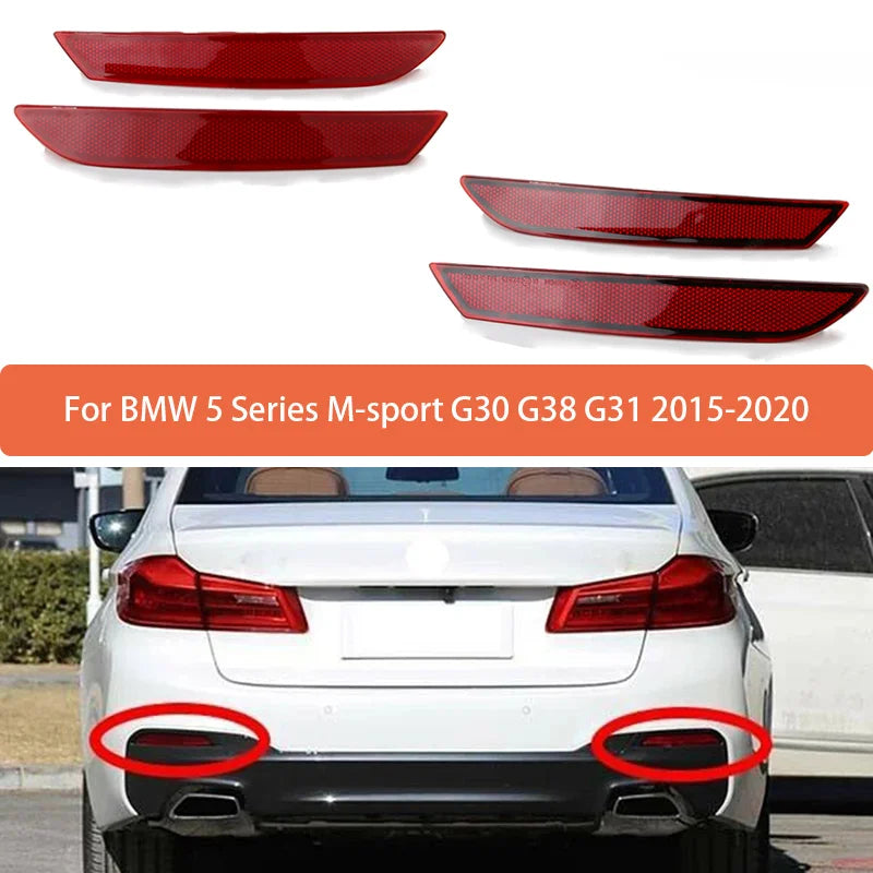 Rear Bumper Fog Lamp Assembly With Reflector For BMW 5 Series G30 G38 G31