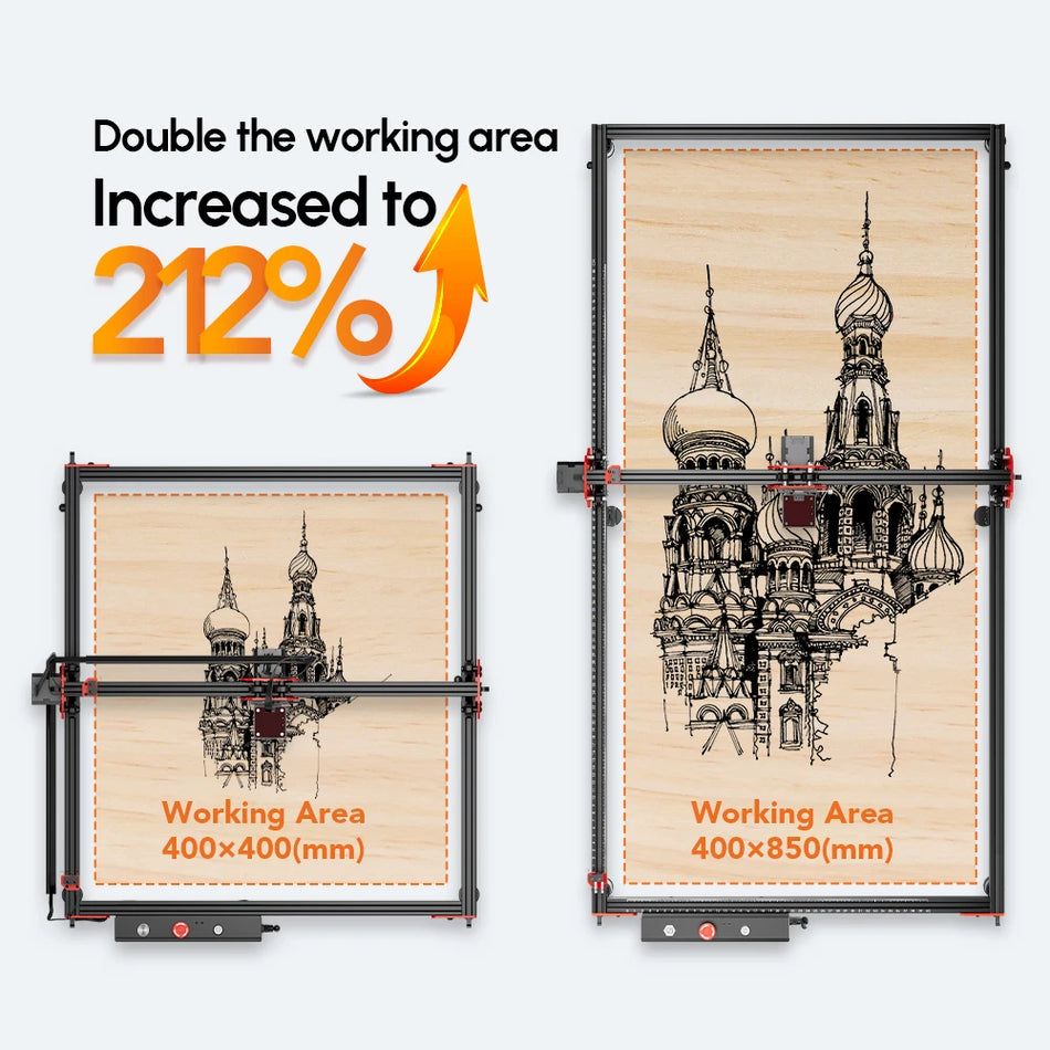 Algolaser 40x85cm Extension Kit for DIY Laser Engraver, Aluminum Alloy