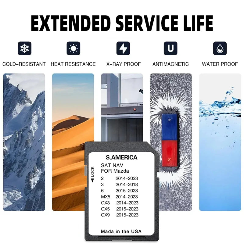 Navinesa 2023 Maps SD Card Mazda &ndash; South America Coverage