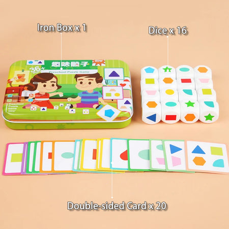 Brozebra Kids Shape Dice Board Game &ndash; Educational Memory