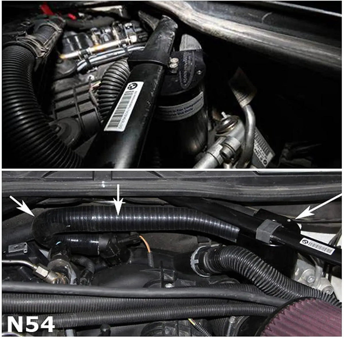 Aluminum Reservior Oil Catch Can Tank with Silicone Radiator Hose for BMW N54 335i 135i E90 E92 E82 2006-2010 Black by InterCyprus Trading Ltd