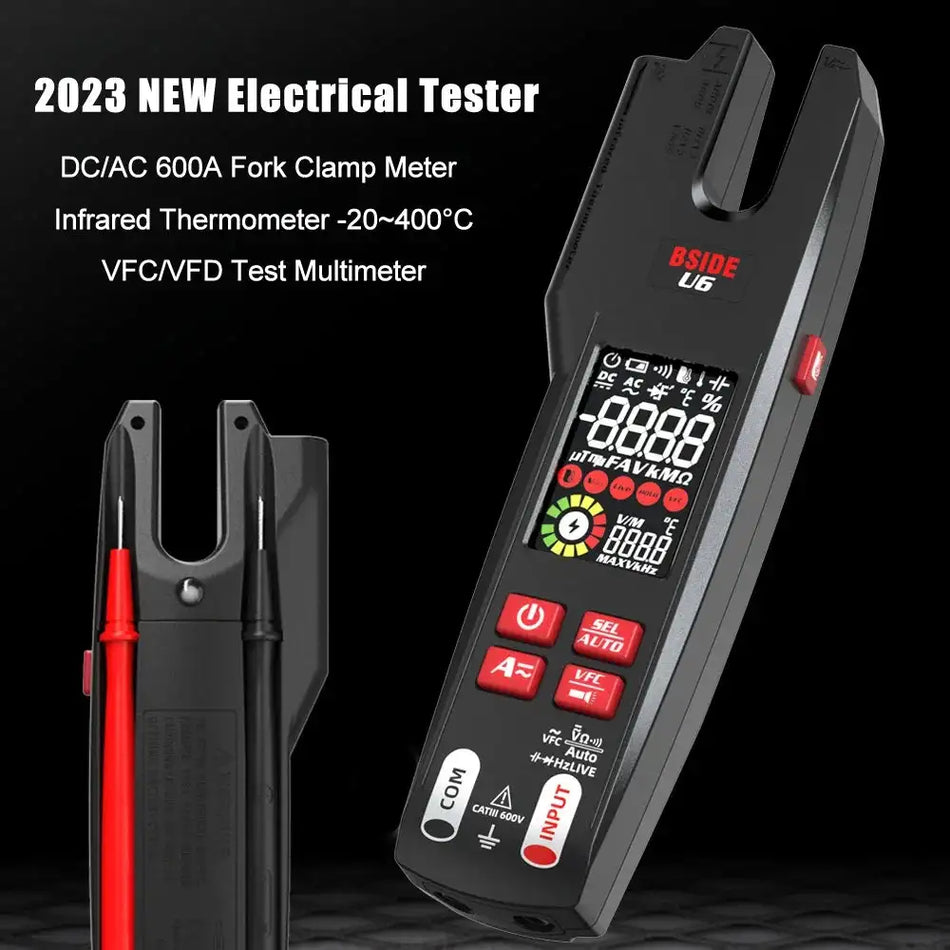 BSIDE U6 True RMS 600A USB Clamp Meter NCV Digital Tester