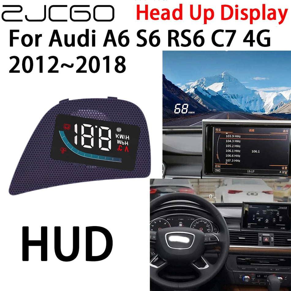 Car HUD Head Up Display Speedometer Projector for Audi A6 S6 RS6 C7 4G 2012-2018