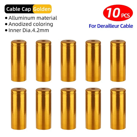 5mm Alloy Bicycle Brake Cable End Cap &ndash; Durable CNC-Machined Protection 4mm Shifter GD 10pc / CHINA