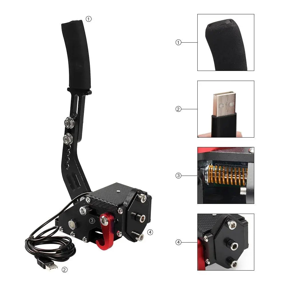 Brake System USB Handbrake For Logitech G29/G27/G25 PC Hall Sensor Rally SIM Racing Games T300 T500 by InterCyprus Trading Ltd