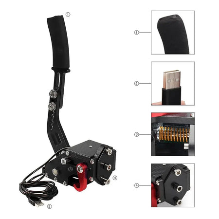 Brake System USB Handbrake For Logitech G29/G27/G25 PC Hall Sensor Rally SIM Racing Games T300 T500 by InterCyprus Trading Ltd