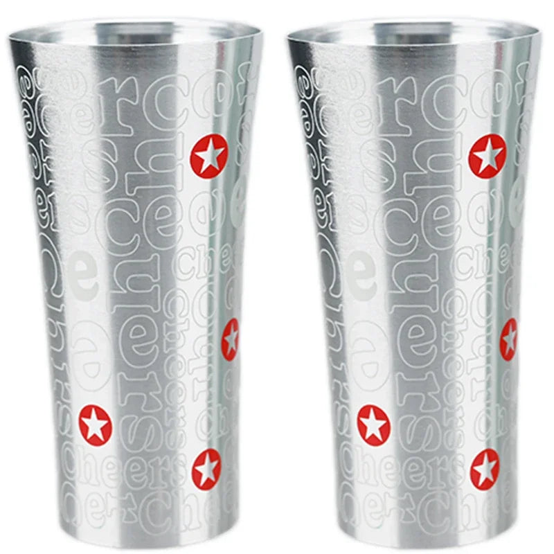 Color Changing Aluminum Beer Cup - Hammered Travel Mug A-2Pcs / 360ml