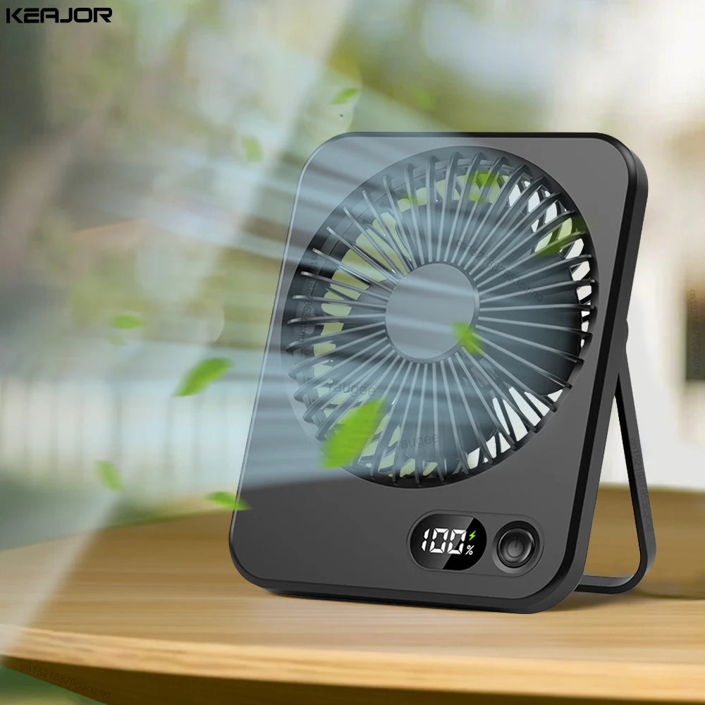 Desk Fan USB Rechargeable &ndash; Five Speed Adjustable 180