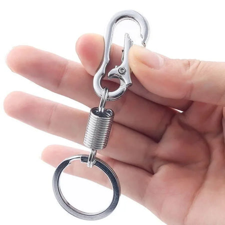 Zinc Alloy Spring Keychain Carabiner Hook - Versatile Climbing Accessory