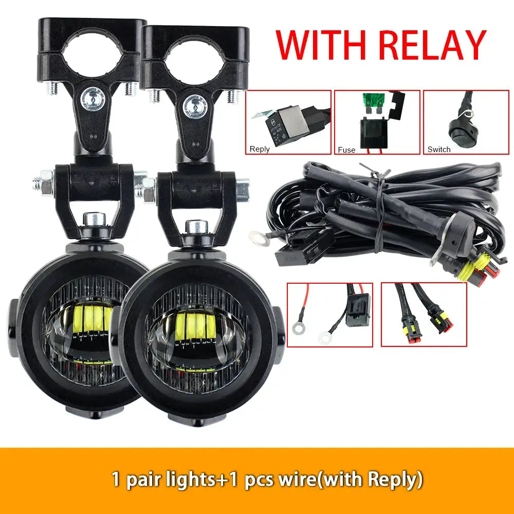 Motorcycle Fog Lights Upgrade LED Auxiliary Fog Light 40W 6000K for CB500X CB500F R1200GS F800GS F700GS F650 K1600 by InterCyprus Trading Ltd