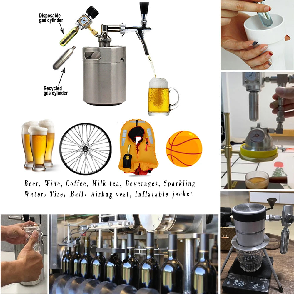 CO2 Refill Tank Cartridges &ndash; Multi Gas Compatibility