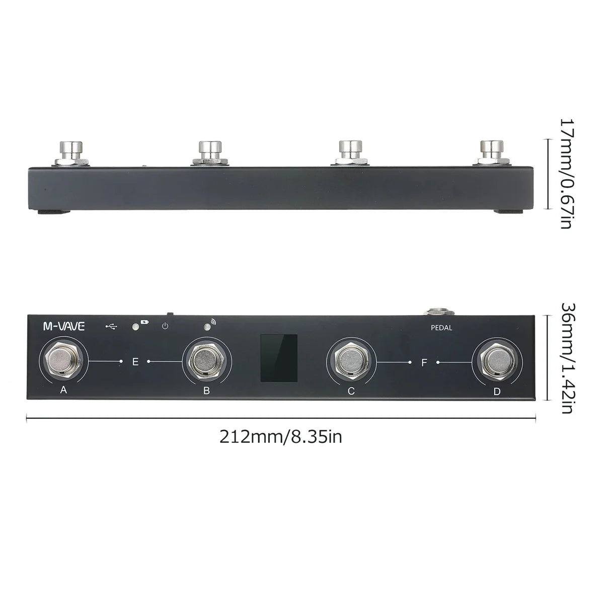 MVAVE Chocolate BT MIDI Pedal &ndash; Wireless App Control