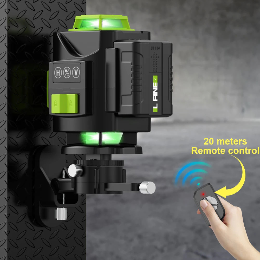 Lfine 4D 16 Lines Professional Laser Level with Tripod - 360&deg; Green Self-Leveling