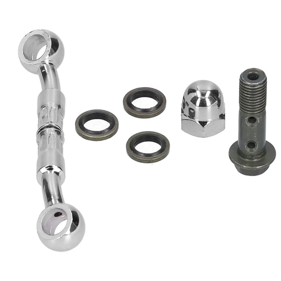 Universal Motorcycle Brake Hose Extend Connector, Steel Hydraulic Coupling