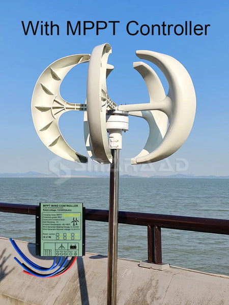 SMARAAD 3000W Vertical Wind Turbine Generator for Home Use MPPT Controller / 3000W / CHINA | 48V