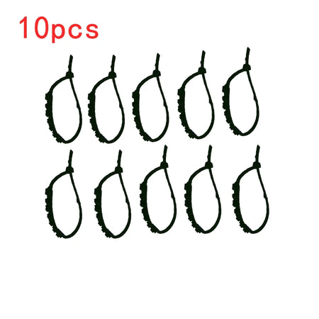 10pcs Car Tire Chains Snow Anti Skid Ties &ndash; Safety Belt 10pcs black