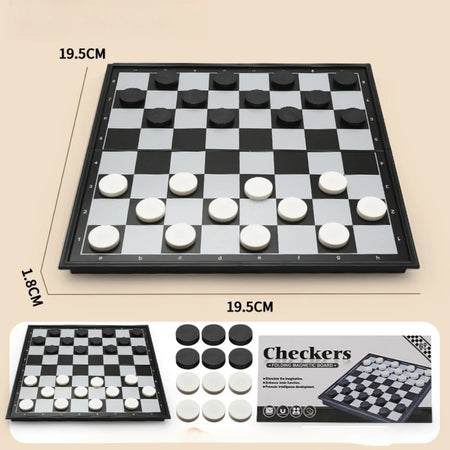 Magnetic 9-In-1 Board Game Table &ndash; Family Fun For All Magnetic checkers 1