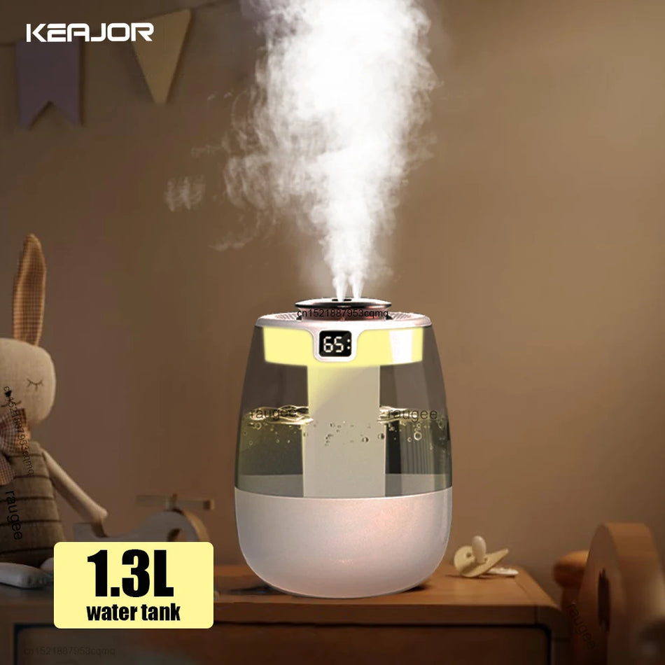 Air Humidifier 1.3L Large Capacity &ndash; Night Light Dual Mist