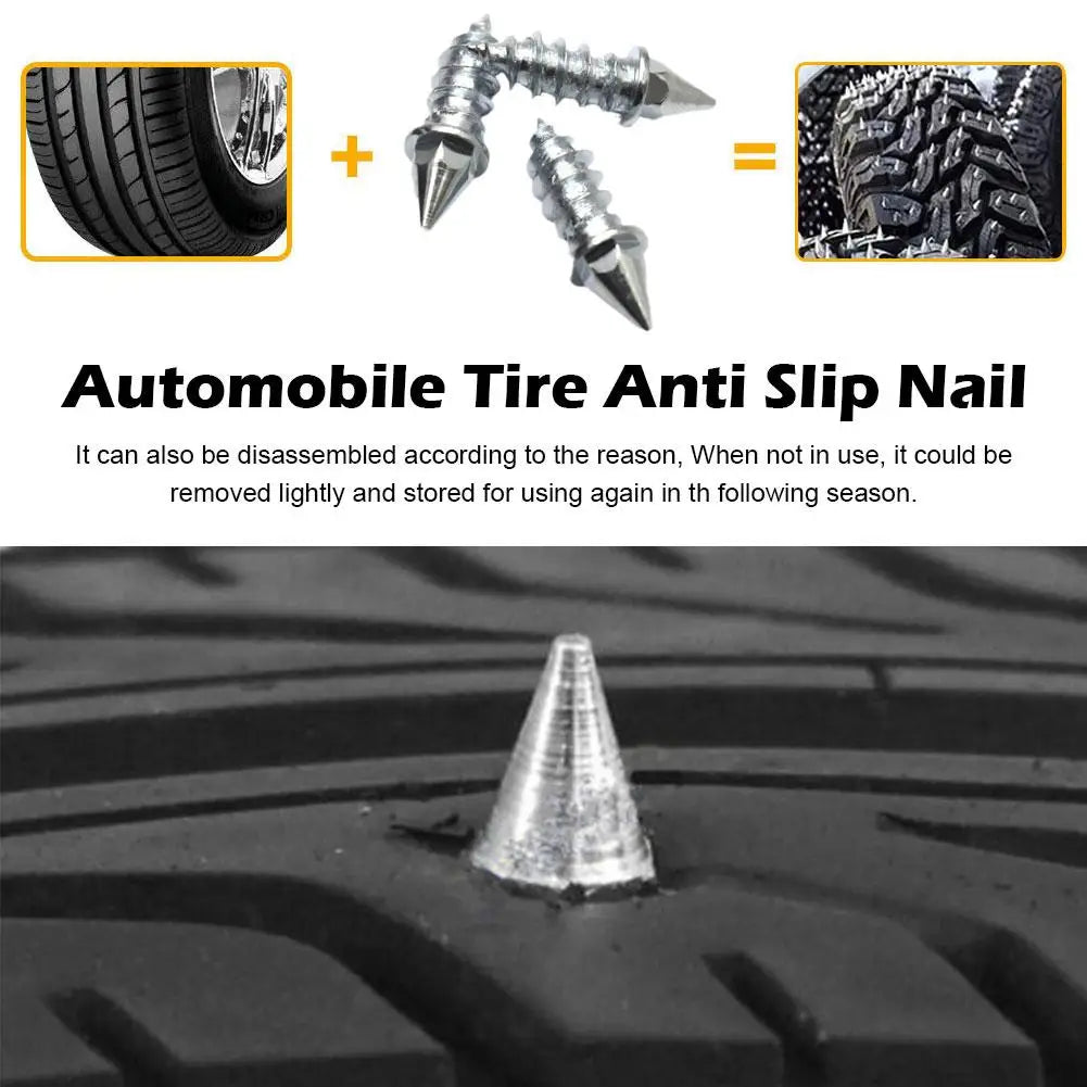 Winter Tire Studs Spikes Wheel Chains 50Pcs &ndash; Snow Traction