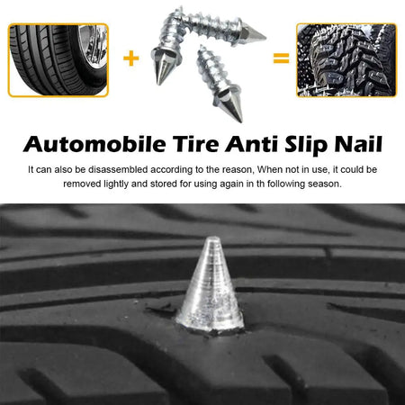 Winter Tire Studs Spikes Wheel Chains 50Pcs &ndash; Snow Traction