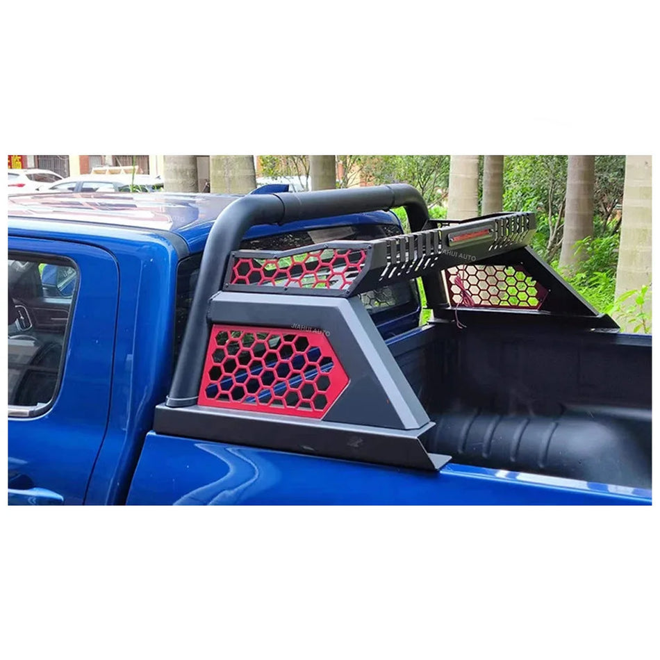 Barra antivuelco deportiva Toyota Hilux con portaequipajes en el techo, ABS y acero