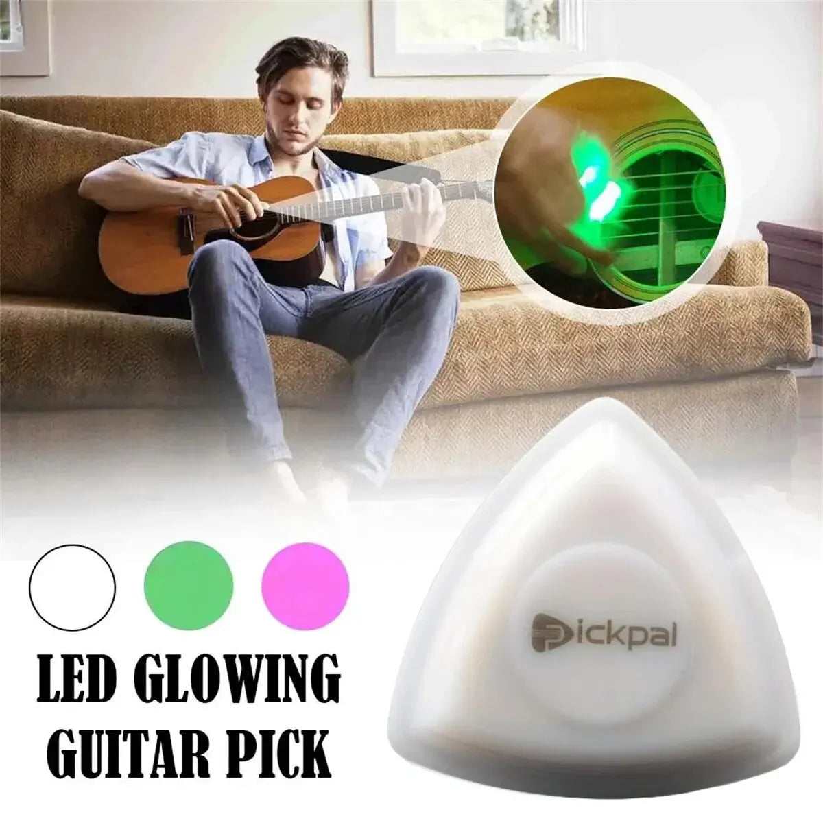 Miwayer LED Luminous Guitar Picks &ndash; Three Color Light