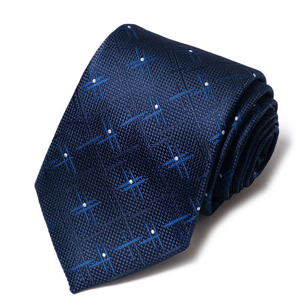 Fashion Blue Stripe Print Necktie for Men 12615-260
