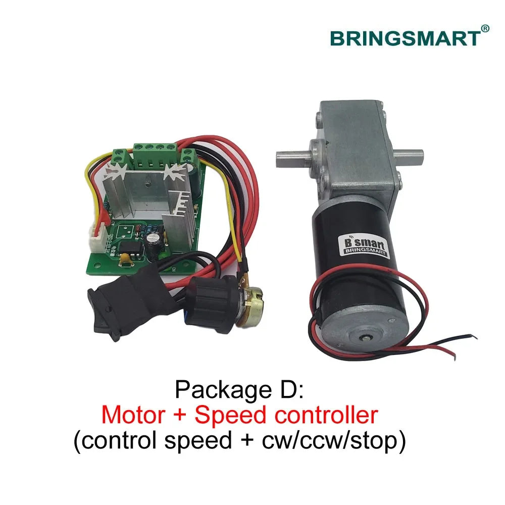 High Torque DC Gear Motor 12V/24V with Speed Controller