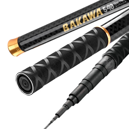 BAKAWA Ultralight Carbon Telescopic Fishing Rods &ndash; Portable &amp; Durable Black / 1.8 m
