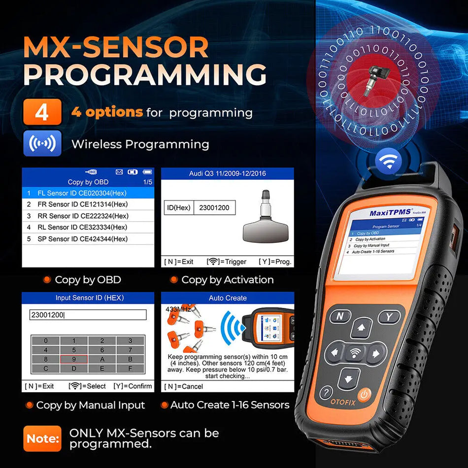 OTOFIX Tirego 808 Strumento di Riapprendimento TPMS, Attiva Tutti i Sensori