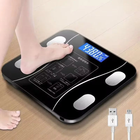 OLOEY Bluetooth Smart Body Fat Scale &ndash; Smart Mode Enabled black