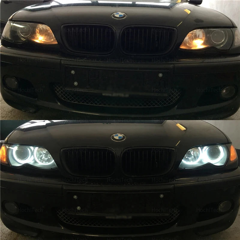 LED Angel Eye Φωτισμός Για BMW 3 Series E46 6000K Λευκό Κρυστάλλινο Δαχτυλίδι