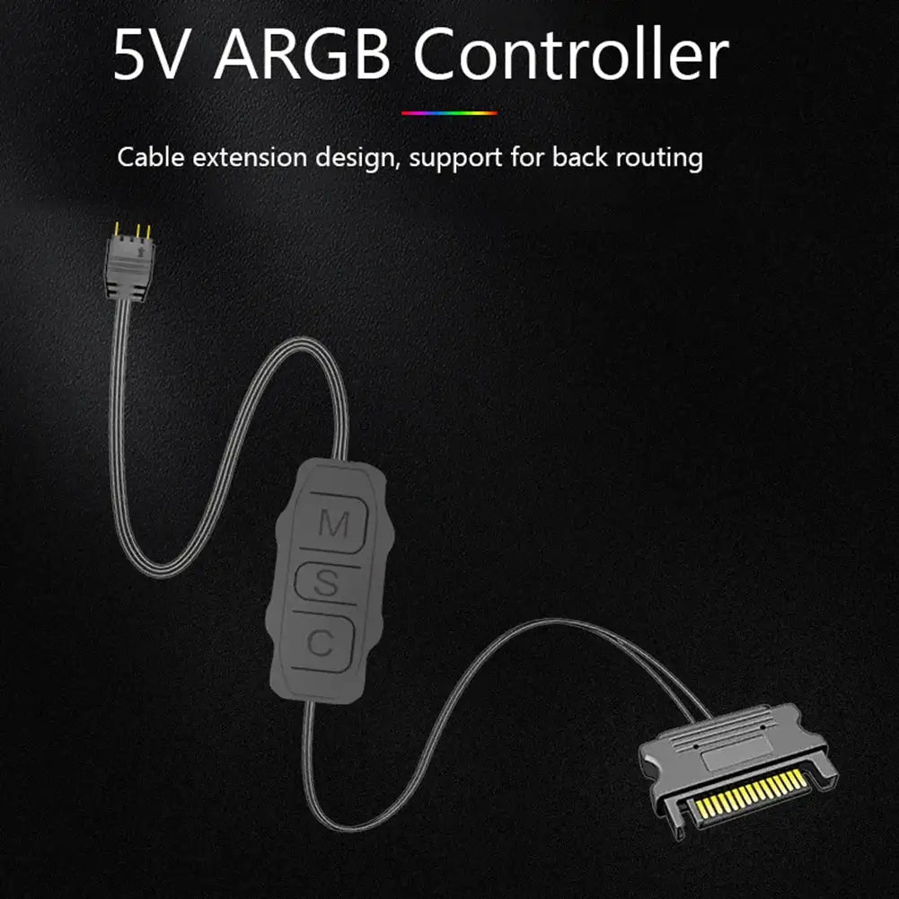 ARGB 5V 3PIN To SATA Cable Light Controller Mini Adapter