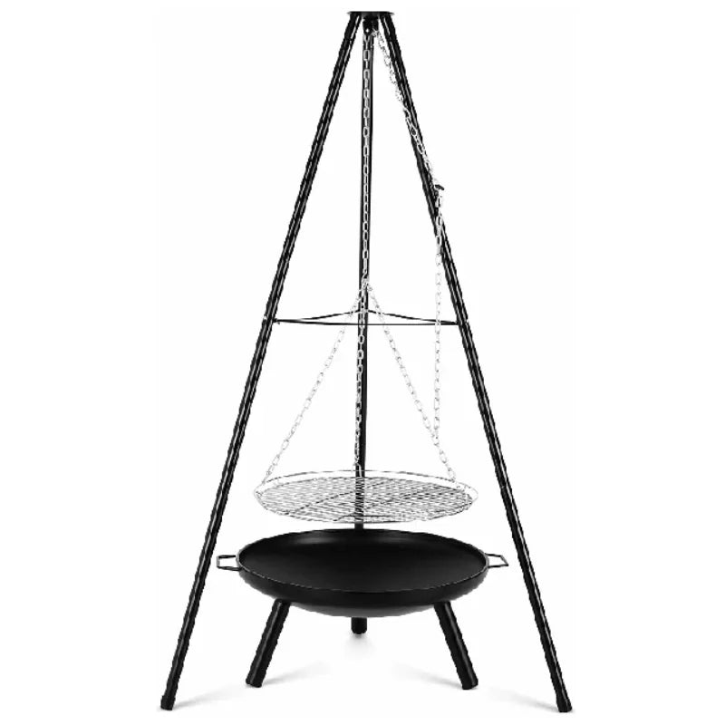 Набор подставок для кастрюль на штативе для уличного гриля из чугуна